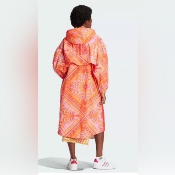 FARM RIO ADIDAS LONG JACKET WINBREAKER
TROPICAL COAT PINK RED TOMATO SOCCER MED - Picture 2 of 12